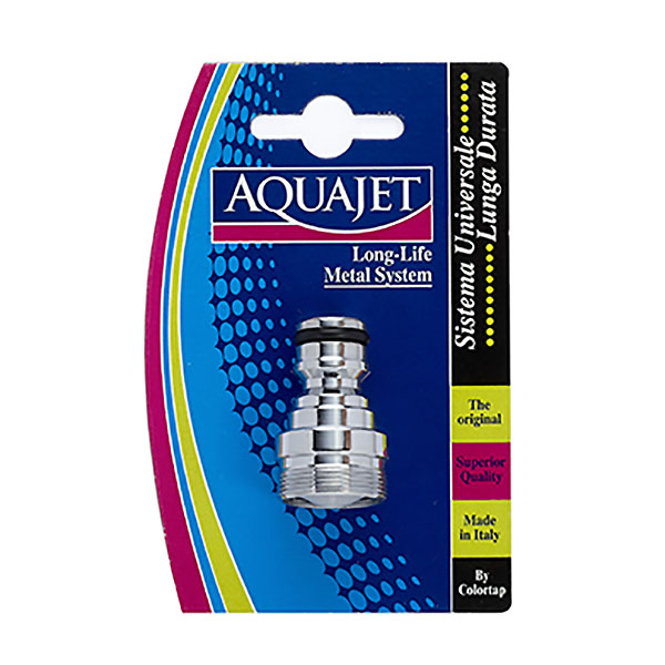 Aquajet Adattatore Rapido con Aeratore Maschio Cromato M24X1 - AQUAJET - Immagine 2